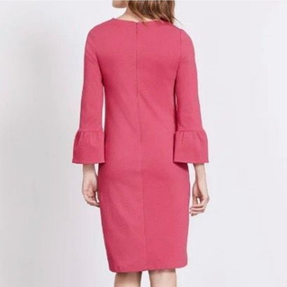 Boden Lavinia Ponte Pink Flutter Sleeve Knee Length Shift Dress Size 4 NWOT - Picture 13 of 16